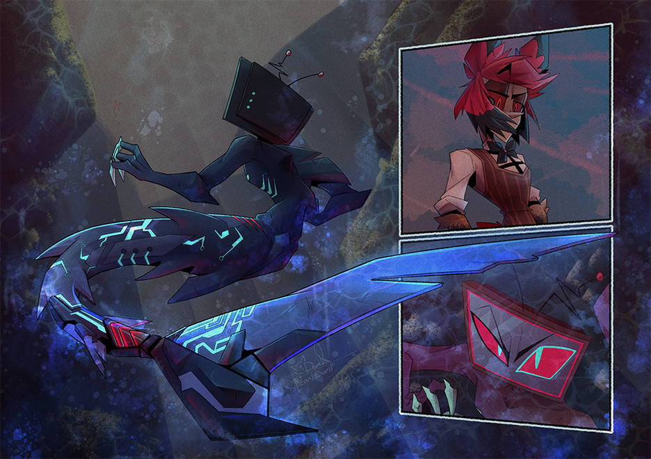 Fan-Art inspired by "RadioWaves" AU by Nomifae